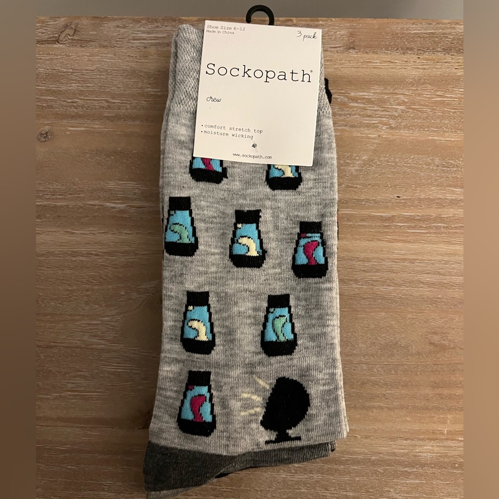 3-Pack of Sockopath Lava Lamp Socks